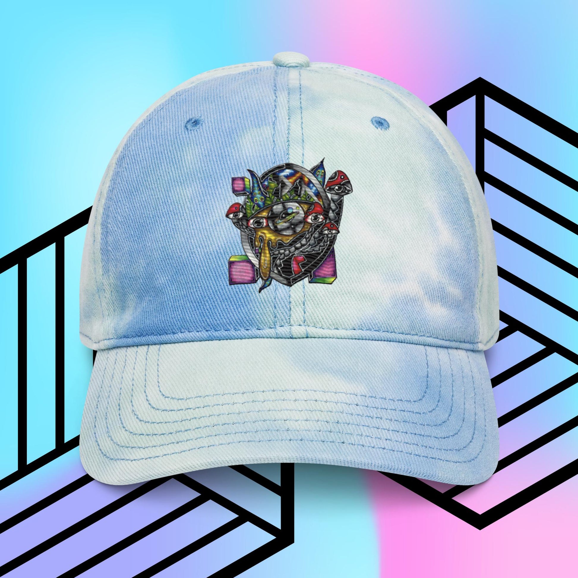 Original Hand Drawn Artwork Tie dye hat