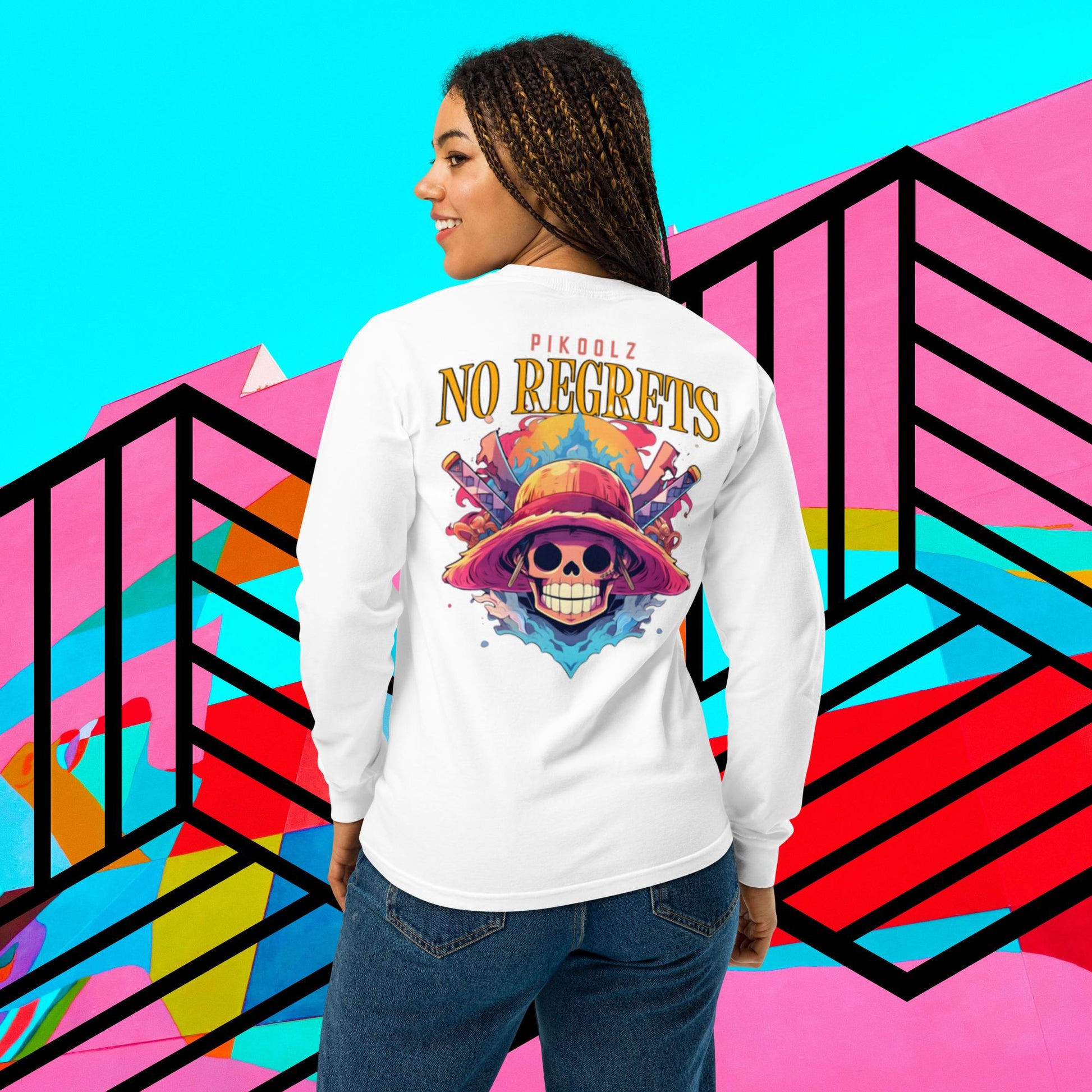 No Regrets Garment-dyed heavyweight long-sleeve shirt